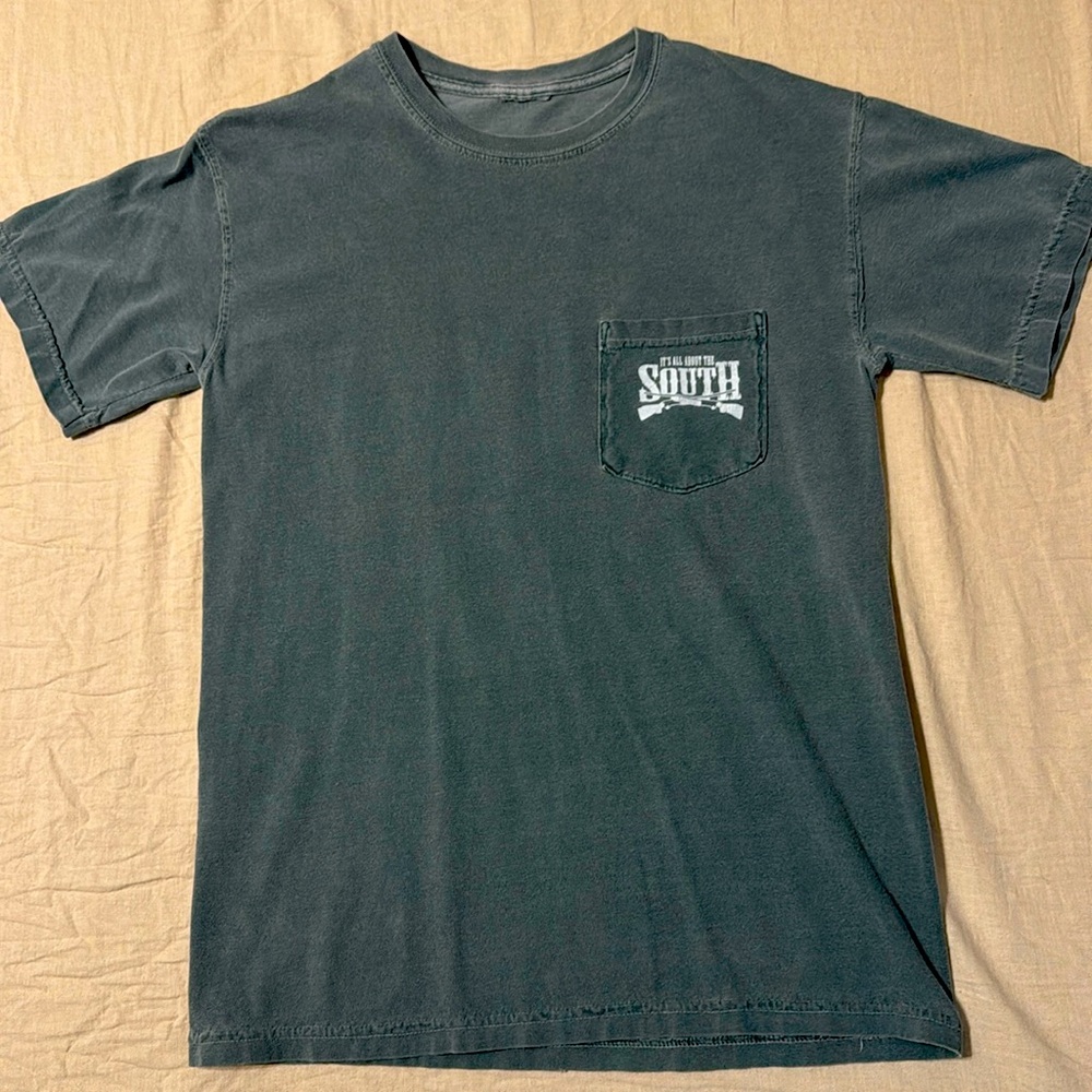 Adult Small, Teal, Pocket Tee